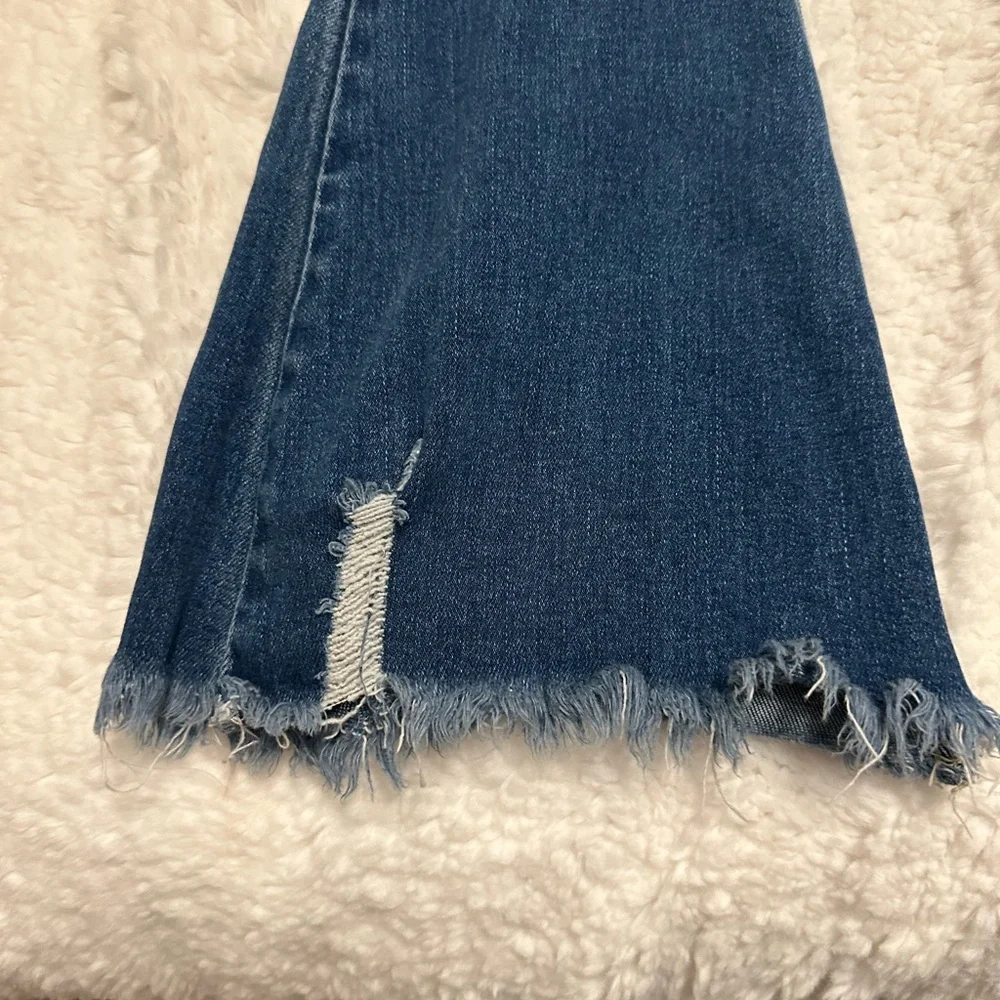 KanCan Flare High Rise Ripped Button Fly Jean - Picture 6 of 16